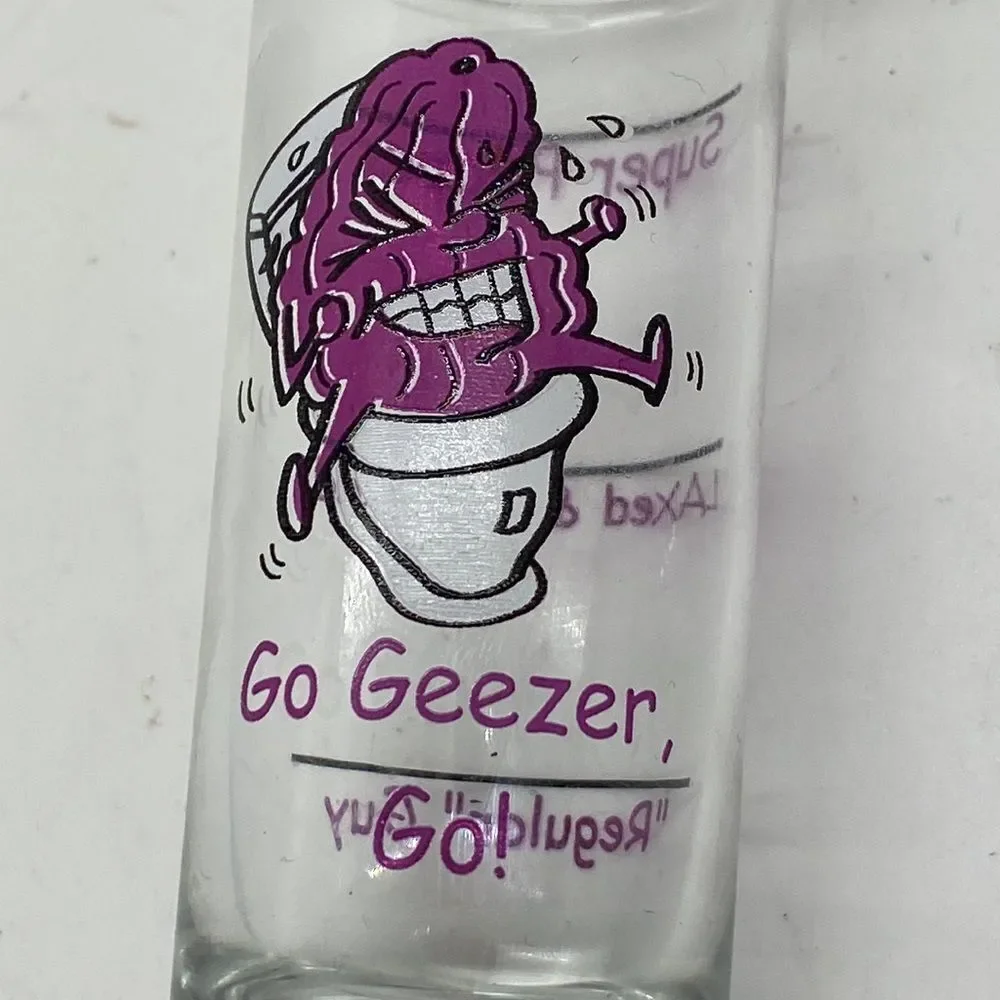 Vintage Shot Glass Go Geezer Novelty Bar Accessory